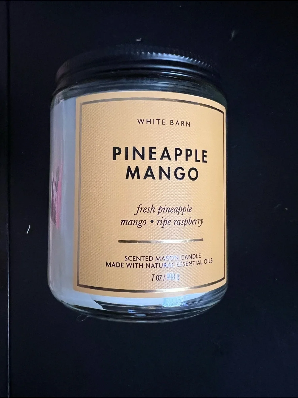 White Barn Pineapple Mango Single Wick Scented Candle